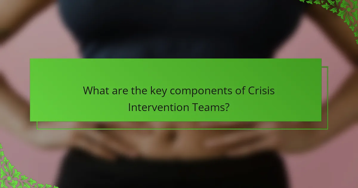 What are the key components of Crisis Intervention Teams?