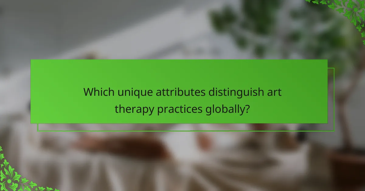 Which unique attributes distinguish art therapy practices globally?